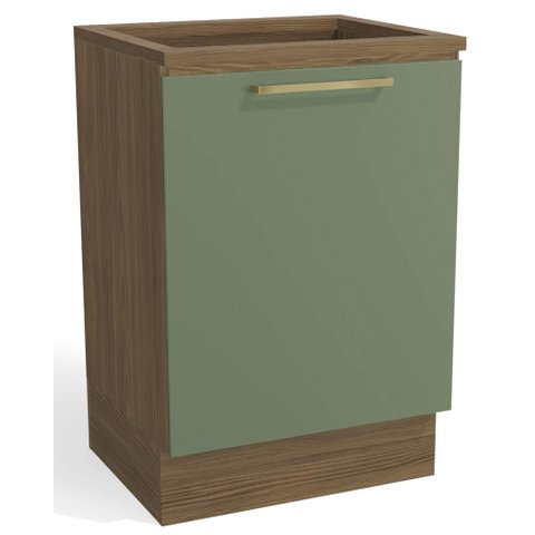 Armário de Cozinha Balcão 1 Porta 60cm com Tampo M629 Botanic Kappesberg
