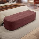 Ver imagem 2 de Kit 02 Puffs Decorativo Orgânico para Living Quarto 160cm Doha W01 Linho Bordô - Lyam Decor