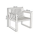 Ver imagem 4 de Conjunto 5 Peças Área Externa Bahamas 2 Poltronas 2 Mesas de Centro 1 Sofá 120cm em Fibra Natural