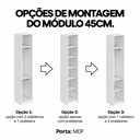 Ver imagem 5 de Guarda Roupa Modular 5 Portas com Mesa Altezza Clean Belmax:Freijó