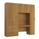 Ver imagem 7 de Guarda Roupa Modular 5 Portas com Mesa Altezza Clean Belmax:Freijó