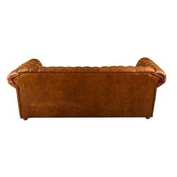 Sofá Chesterfield Capitone Luis XV Vicenzo Couro Eco Caramelo 2M / Decoracao, sala tv estar, recepça - 3