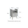 Mesa de Cabeceira para Quarto Versatilidade Inovadora com Pés ou Suspensa!: Off-white C/ Freijo - 5