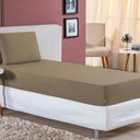 Ver imagem 1 de Jogo de Cama Solteiro Nobre 2 Peças Lençol com Elástico de 30cm de Altura Malha 100% Algodão -