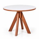 Ver imagem 1 de Mesa Dallas de Jantar Redonda de Madeira Tampo Branco 90cm
