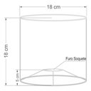 Ver imagem 2 de Cúpula Abajur e Luminária Cilíndrica Vivare Cp-7005 Ø18x18cm - Bocal Nacional Branco