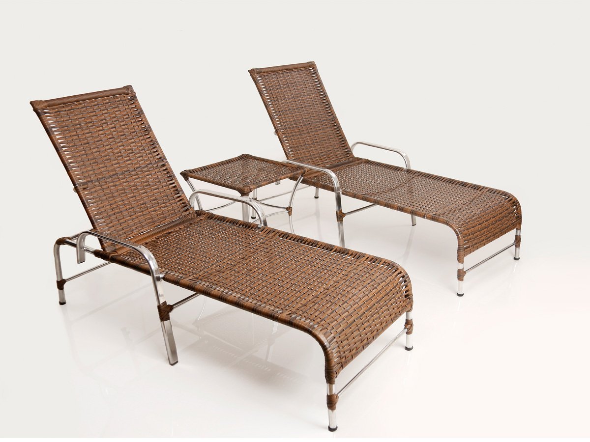 Kit 4 Cadeiras e Mesa, 2 Espreguiçadeiras, 1 Balanço Ninho e 1 Chaise em Alumínio - Mármore - 6