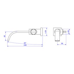 Torneira Deca Polo 1178.bl33.mt de Parede Black Matte Black Matte 1178.bl33.mt - 2