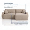Ver imagem 4 de Sofá Cama Modular Orgânico Retrátil 3LUGARES 210cm Base Madeira Maciça Cancún