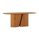 Ver imagem 5 de Mesa de Jantar Barril 8 Lugares 2,00m x 1,00m com 8 Cadeiras Encosto Palha e Estofadas 100% MDF Casa