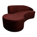 Ver imagem 2 de Sofá Decorativo 3 Lugares 210cm Abby Encosto Direito Curvo Veludo Vinho G15 - Gran Belo