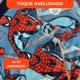 Roupão Aveludado Lepper Estampado Personagens Infantil Homem Aranha M - 4