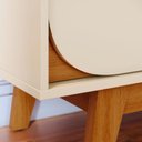 Ver imagem 4 de Bancada para Sala ou Quarto de Tv até 75" Polegadas Estilo Minimalista:cinamomo e Off White