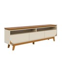 Ver imagem 6 de Bancada para Sala ou Quarto de Tv até 75" Polegadas Estilo Minimalista:cinamomo e Off White
