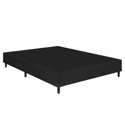 Base Cama Box Preta Sintética 138x188 - 2