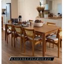 Ver imagem 3 de Cadeira com Telinha Sextavada Assento Curvo Estofado Vicent