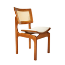 Ver imagem 1 de Cadeira com Telinha Sextavada Assento Curvo Estofado Vicent