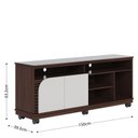 Ver imagem 2 de Rack Bancada Jurerê 1.5 Nogueira Real Off White Matte - Colibri