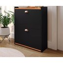 Ver imagem 3 de Sapateira Closet Preto/Cinmomo, Decoração Sala Quarto Corredor, Organizador 12 Pares Calçados Sapato