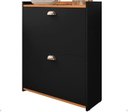 Ver imagem 1 de Sapateira Closet Preto/Cinmomo, Decoração Sala Quarto Corredor, Organizador 12 Pares Calçados Sapato
