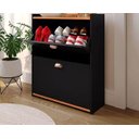 Ver imagem 2 de Sapateira Closet Preto/Cinmomo, Decoração Sala Quarto Corredor, Organizador 12 Pares Calçados Sapato