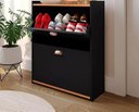 Ver imagem 2 de Sapateira Closet Preto/Cinmomo, Decoração Sala Quarto Corredor, Organizador 12 Pares Calçados Sapato