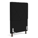 Ver imagem 1 de Cabeceira Cama Box Solteiro Mel 90cm com Frame Suede Preto - Abmaza