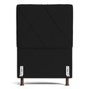 Ver imagem 2 de Cabeceira Cama Box Solteiro Mel 90cm com Frame Suede Preto - Abmaza