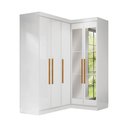 Ver imagem 2 de Guarda-Roupa Modulação de Canto com Puxadores MDF Paris Branco