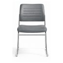 Ver imagem 2 de Cadeira Interlocutor Estofada River - Cor Cinza -48107