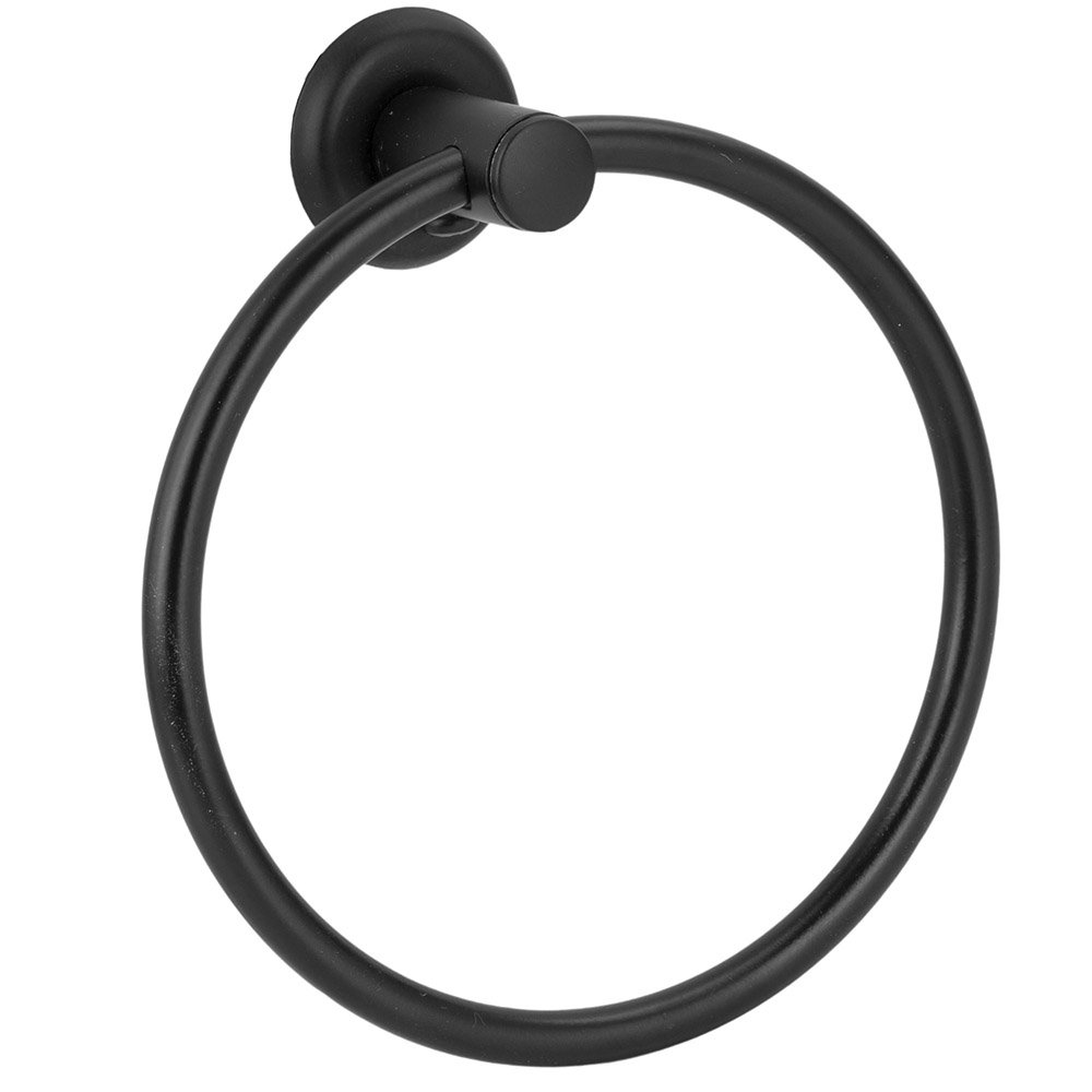 Porta Toalha Argola Mãos Rosto Metal Black/Preto Banheiro - 1