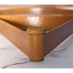 Espelho Decorativo para Sala de Estar Ambiente Aqua 60cm Marrom - Imcal - 3