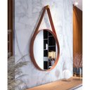 Ver imagem 1 de Espelho Decorativo para Sala de Estar Ambiente Aqua 60cm Marrom - Imcal