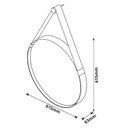 Ver imagem 2 de Espelho Decorativo para Sala de Estar Ambiente Aqua 60cm Marrom - Imcal
