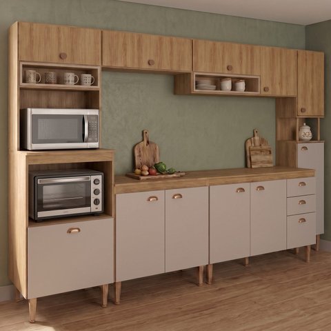 Cozinha Completa 7 Peças 12 Portas 1 Gaveta 299cm