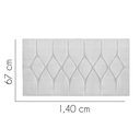 Ver imagem 2 de Painel Estofada Istambul Botão Capitonê 140cm Casal para Cama Box Quarto Suede Branco - Ahazzo Móvei