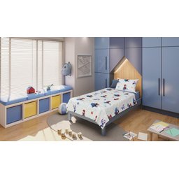 Jogo de Cama 100% Algodão Solteiro Estampado Spidey 3 peças- Lepper - 1