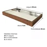 Bandeja Espelhada Flutuante Decorativa Mesa Bar Aparado 50x30cm Madeira Laminado - 3