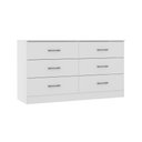 Ver imagem 1 de Cômoda Braga 6 Gavetas para Quarto Menu Móveis Branco