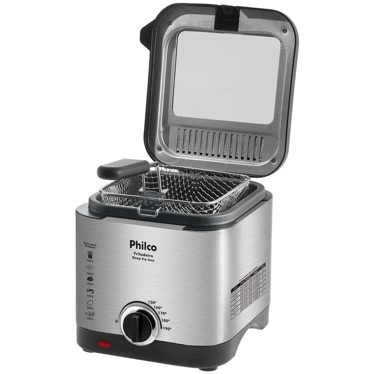 Fritadeira com Óleo Philco Deep Fry Inox 1,8l 900w / 127v - 2