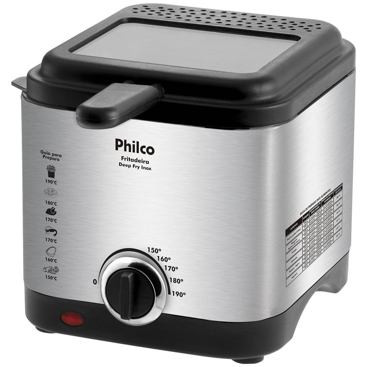 Fritadeira com Óleo Philco Deep Fry Inox 1,8l 900w / 127v