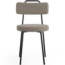 Ver imagem 6 de Kit 02 Cadeiras Decorativas Estofada Para Sala De Jantar Barcelona L02 Bouclê Bege - Lyam Decor