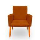 Ver imagem 4 de Kit 2 Poltronas Cadeira para Sala Confortável e Minimalista em Suede