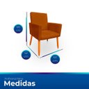 Ver imagem 7 de Kit 2 Poltronas Cadeira para Sala Confortável e Minimalista em Suede
