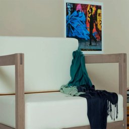 Kit 2 Poltronas de Varanda Gourmet Madeira Maciça com Almofada 1 Lugar Lyza M02 Nogueira - Mpozenato - 5