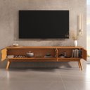 Ver mais imagens de Rack para Sala TV 75 Polegadas Pés Madeira 3 Portas 180 cm Freijó Tivoli Idimex