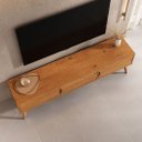 Ver imagem 7 de Rack para Sala TV 75 Polegadas Pés Madeira 3 Portas 180 cm Freijó Tivoli Idimex