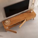 Ver imagem 6 de Rack para Sala TV 75 Polegadas Pés Madeira 3 Portas 180 cm Freijó Tivoli Idimex