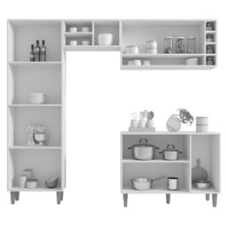 Cozinha Completa Modulada 4 Peças Vanessa Preto Ajl Móveis - 2
