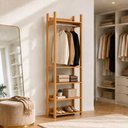 Ver imagem 1 de Estante Closet 2,20 m 4 Prateleiras MDF Freijó Dalla Costa Móveis